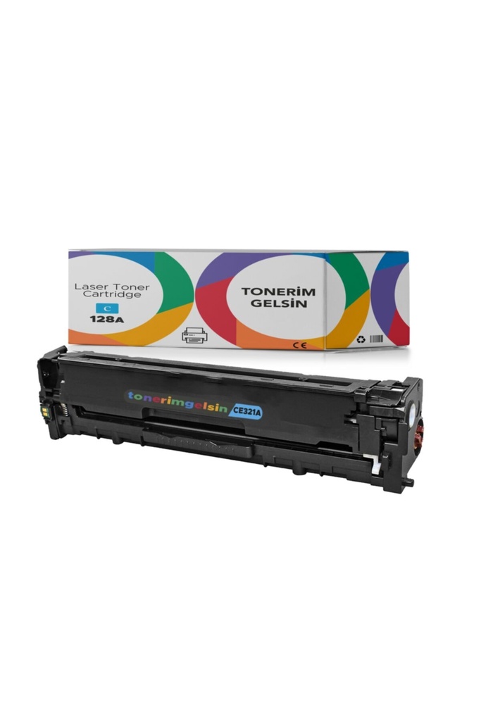 128A-CE321A Mavi Muadil Toner - Uyumlu: Laserjet Pro CM1415 / Cm1415Fnw / Cm1415Fn / CP1525