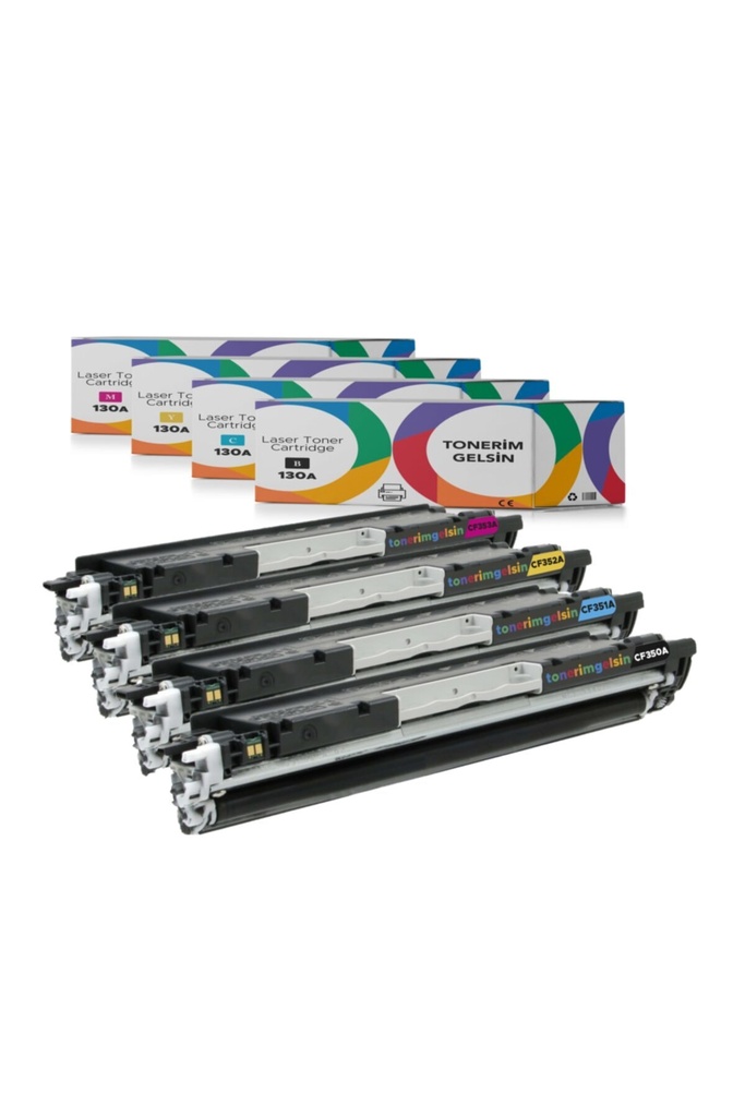 130A Set Takım Toner - Uyumlu: CF350A-CF351-CF352-CF353 Color Laserjet Pro M176 / M176N / M177 / M177Fw