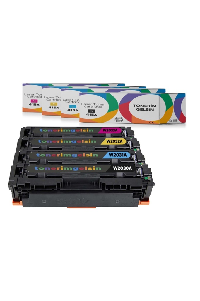 415A-W2030A/W2031A/W2032A/W2033A Set Muadil Toner - Uyumlu: Color Laser M479Fdn Çipsiz