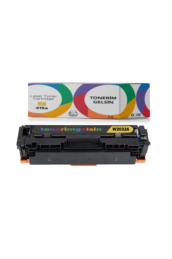 415A-W2032A Sarı Muadil Toner - Uyumlu: Color Laserjet M479Fdn Çipsiz