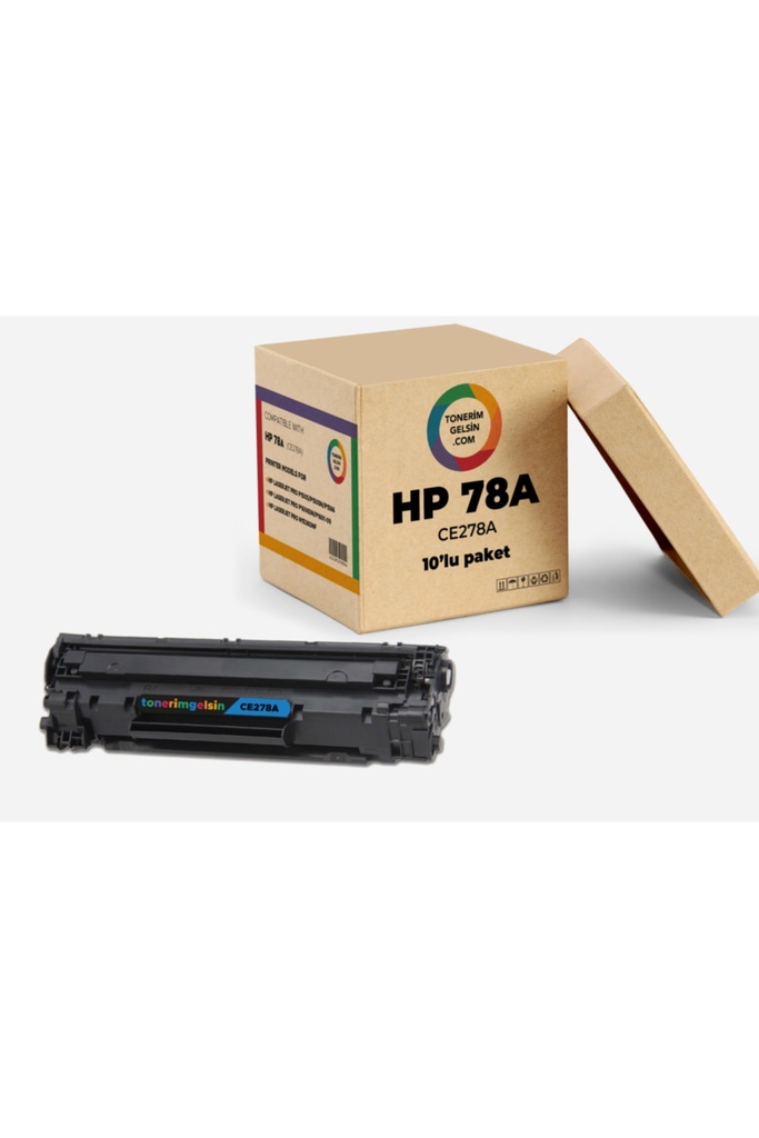78a- Ce278a Muadil Toner-10 Adet- Laserjet M1536-p1505-1505n-p1566-p1606-m1530-p1567-10 Adet