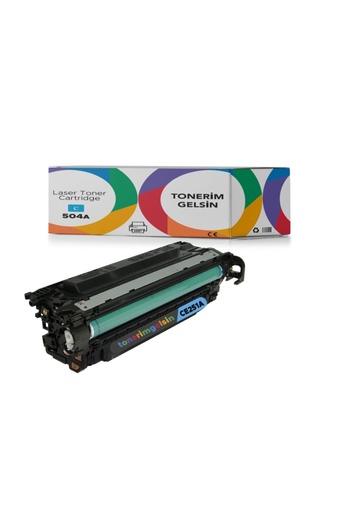 [50] Mavi -Toner - Uyumlu: Color Laserjet CP3520 504A-CE251A