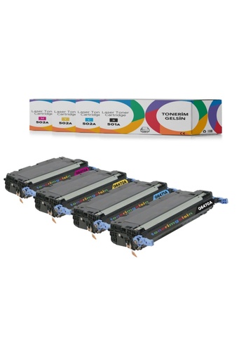 [50] 502A-Q6470A Set Takım Muadil Toner - Uyumlu: 3600/3600N/3600Dn