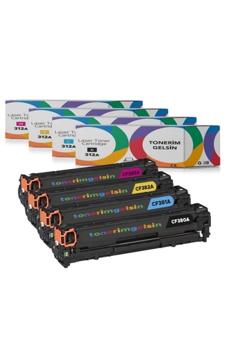 [50] 312a - Cf380a Set Toner- Color Laserjet Mfp M476dn / Mfp M476dw / Mfp M476nw