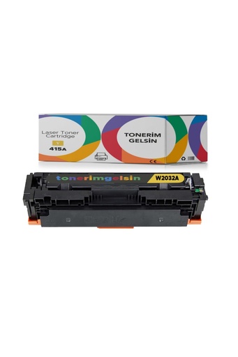 [50] 415A-W2032A Sarı Toner - Uyumlu: Color Laserjet M454Dn Çipsiz