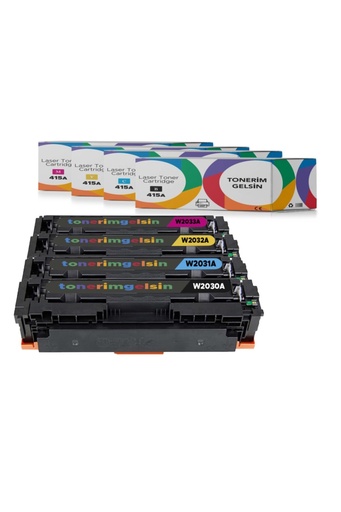 [50] 415A-W2030A Set Takım Toner - Uyumlu: Color M454Dn/M454Dw/M479Dw -W2030A/W2031A/W2032A/W2033A