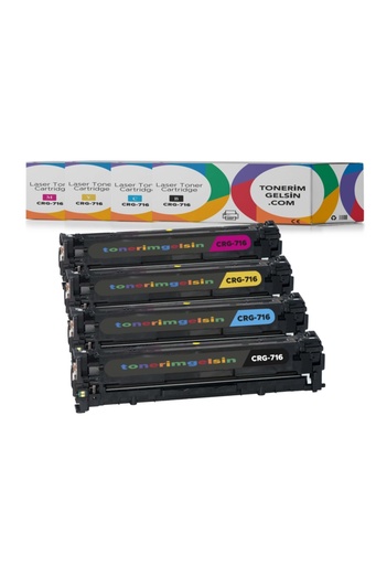 [50] Crg-716 Set Takım Toner- I-sensys Lbp-5050/mf-8030/mf-8040/mf-8050/8080 Serial Toner