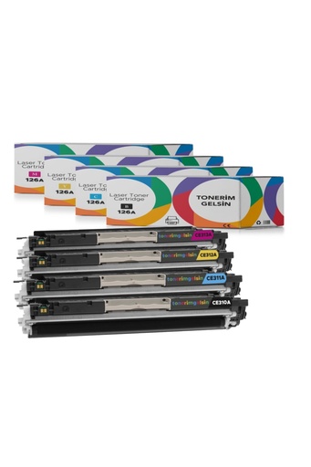 [50] 126A -CE310A Set Toner Color Laserjet Pro 100 M175Nw/M175A/Cp1025Nw/CP1025