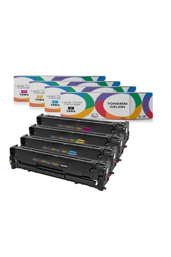 [50] 128A-CE320A Set Takım Toner - Uyumlu: Laserjet Pro CM1415